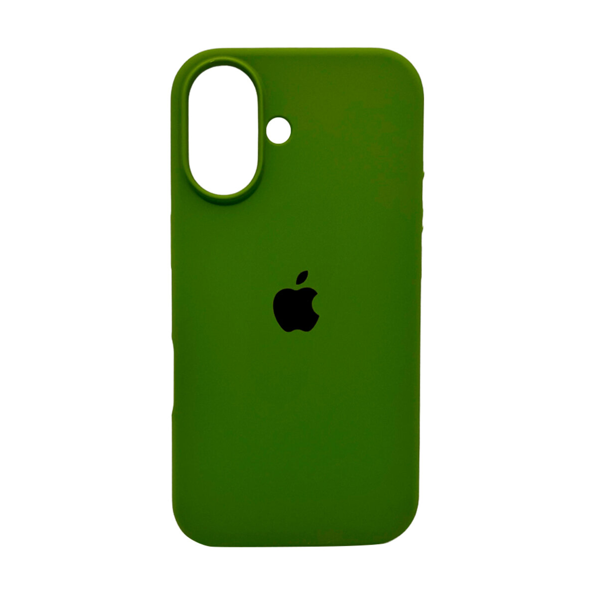 Чехол Silicone Full Case AA Open Camera Apple iPhone 16 | Микрофибра (Army-Green) на картинке №1