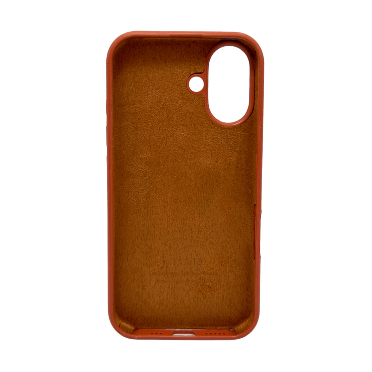 Чехол Silicone Full Case AA Open Camera Apple iPhone 16 | Микрофибра (Saddle-Brown) на картинке №3