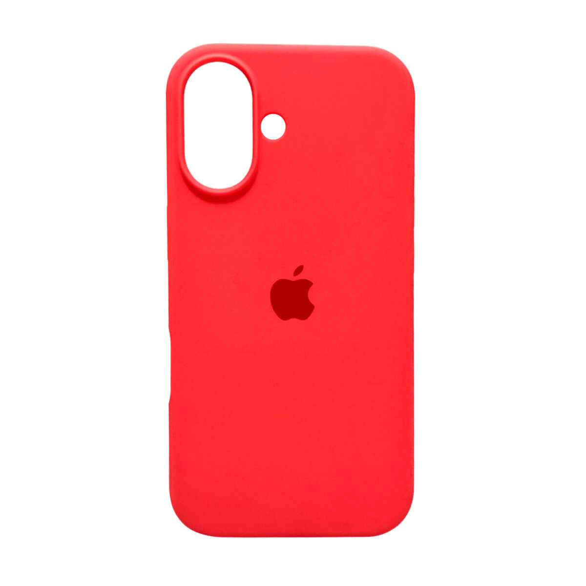 Чехол Silicone Full Case AA Open Camera Apple iPhone 16 | Микрофибра (Pink-Orange) на картинке №1