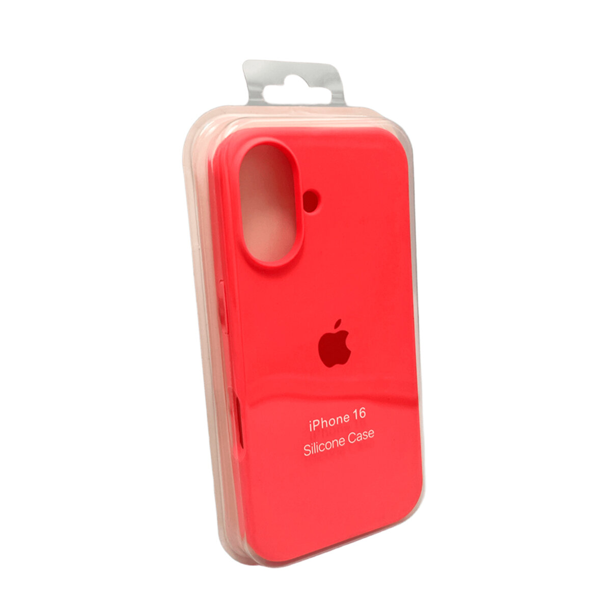 Чехол Silicone Full Case AA Open Camera Apple iPhone 16 | Микрофибра (Pink-Orange) на картинке №2