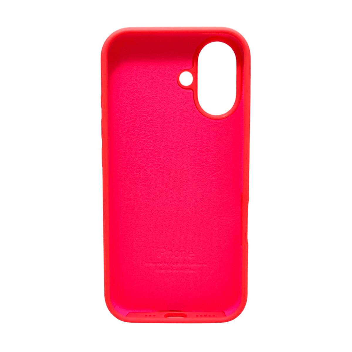 Чехол Silicone Full Case AA Open Camera Apple iPhone 16 | Микрофибра (Pink-Orange) на картинке №3