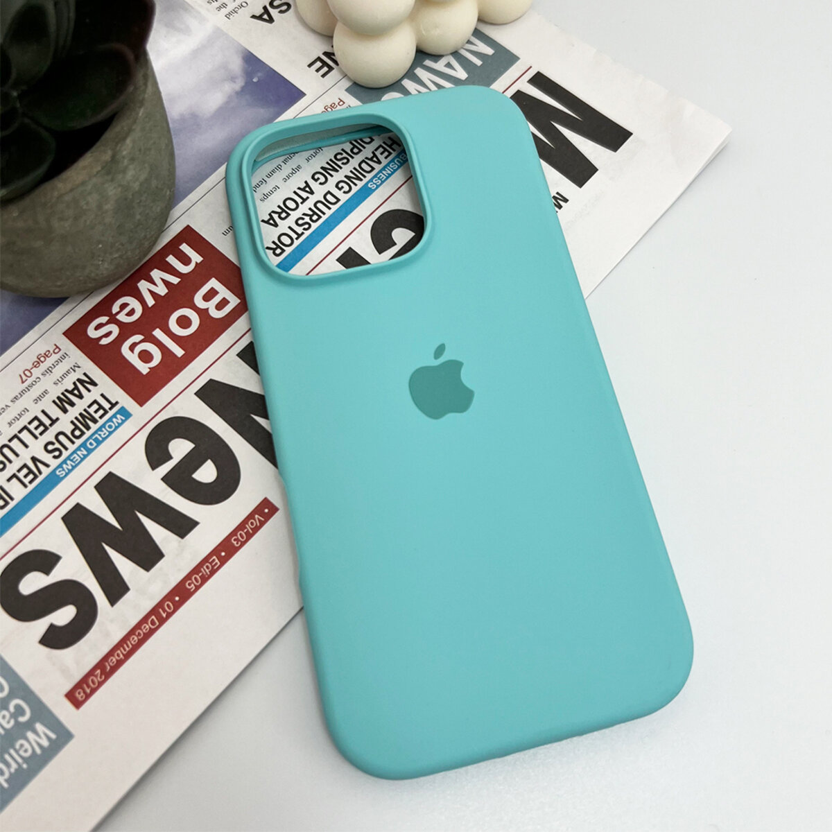 Чохол Silicone Full Case AA Open Camera Apple iPhone 16 Pro | Мікрофібра (Синій) на малюнкі №4