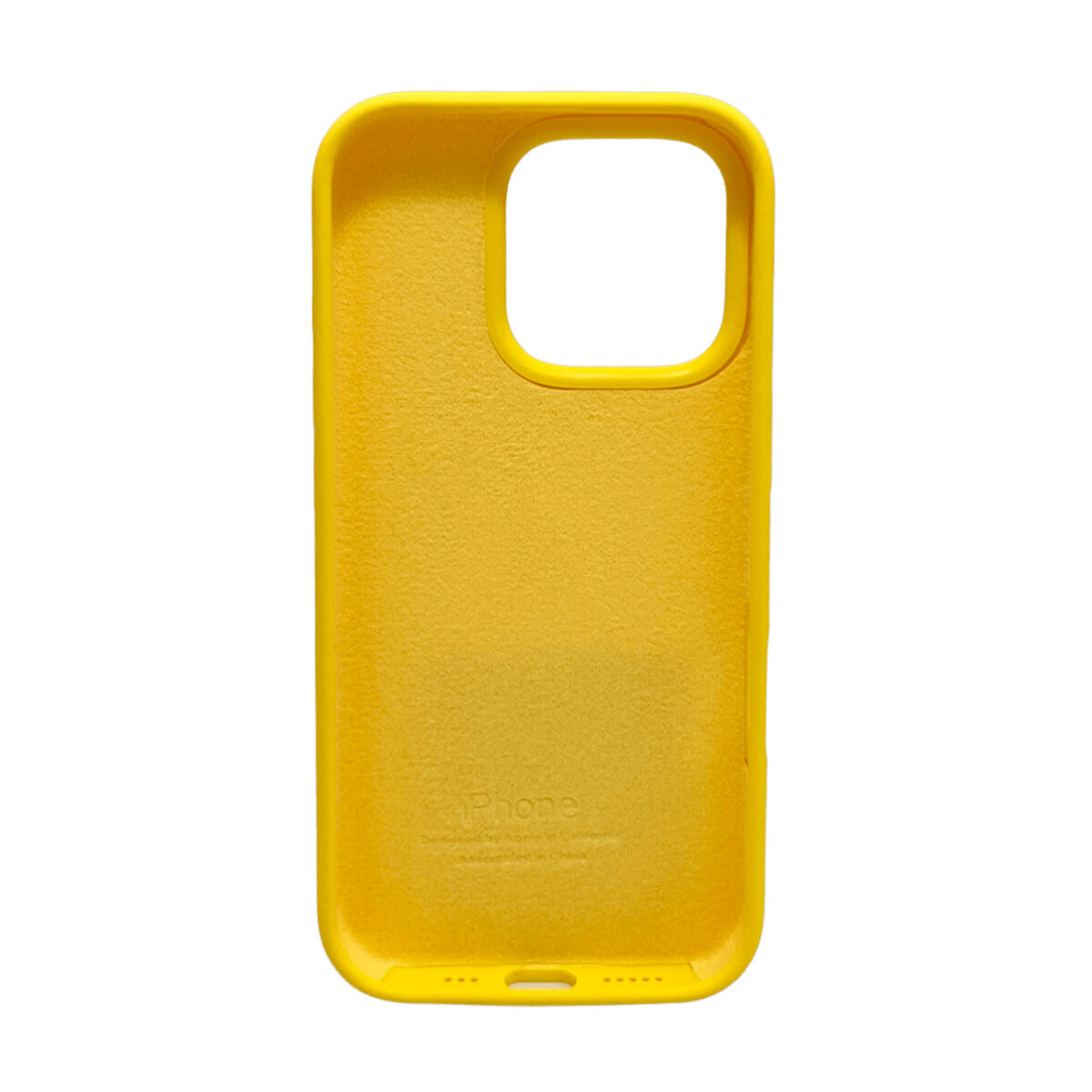 Чохол Silicone Full Case AA Open Camera Apple iPhone 16 Pro Max | Мікрофібра (Жовтий) на малюнкі №3