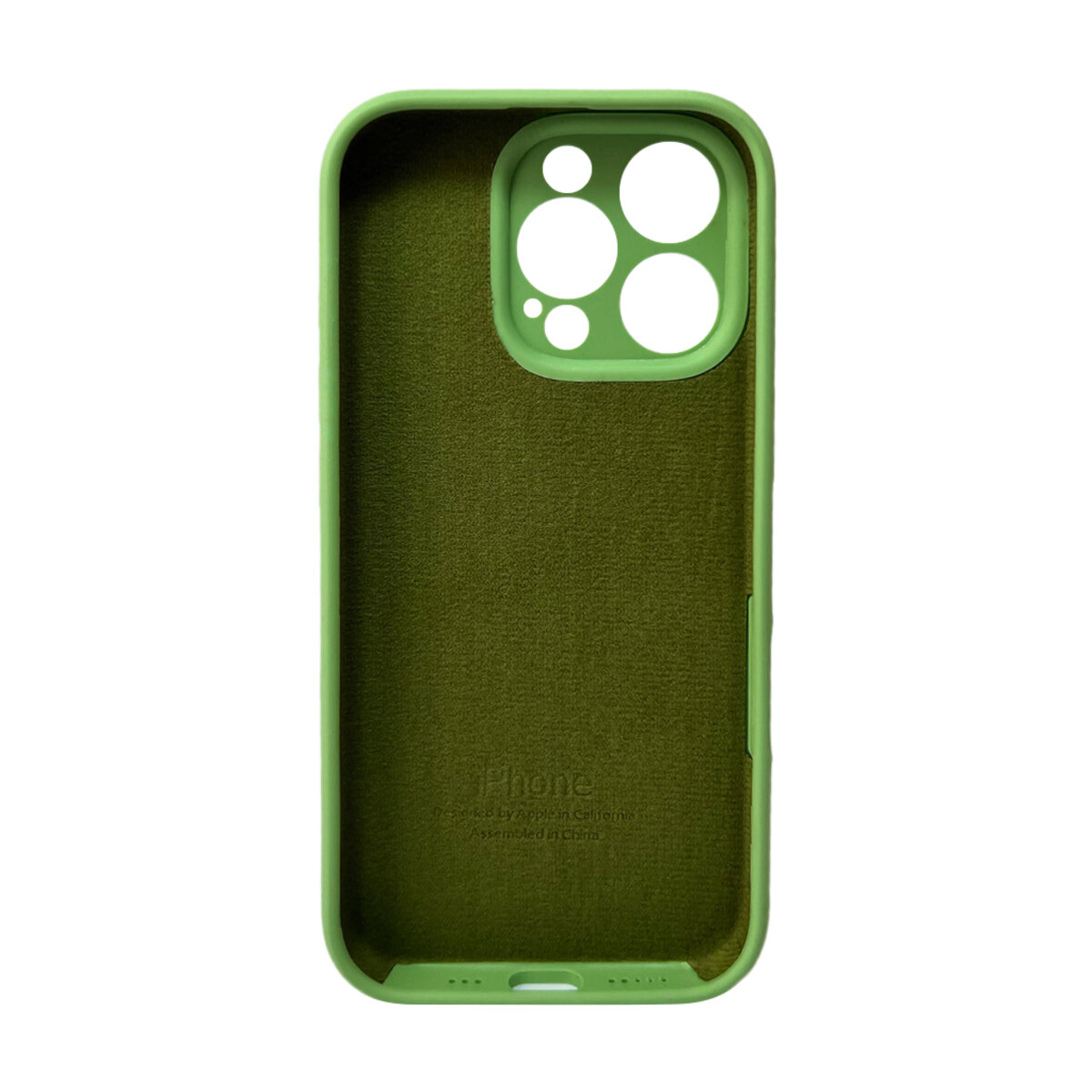 Чехол Silicone Full Case Camera Protect (AA) Apple iPhone 16 (Мятный) на картинке №3