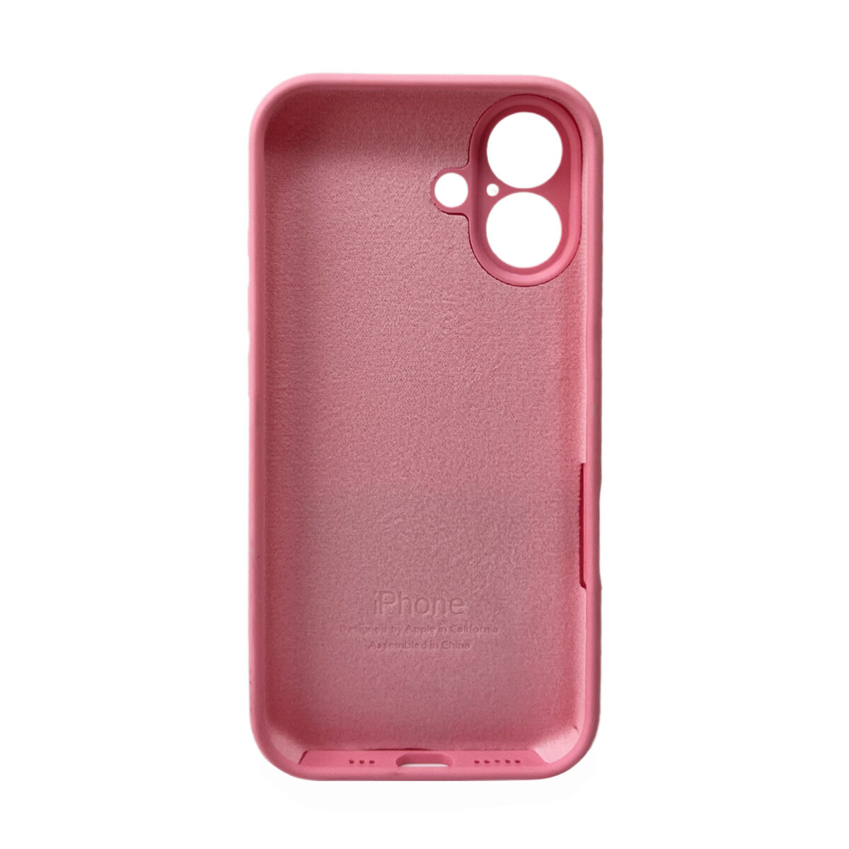 Чехол Silicone Full Case Camera Protect (AA) Apple iPhone 16 (Светло-розовый) на картинке №3
