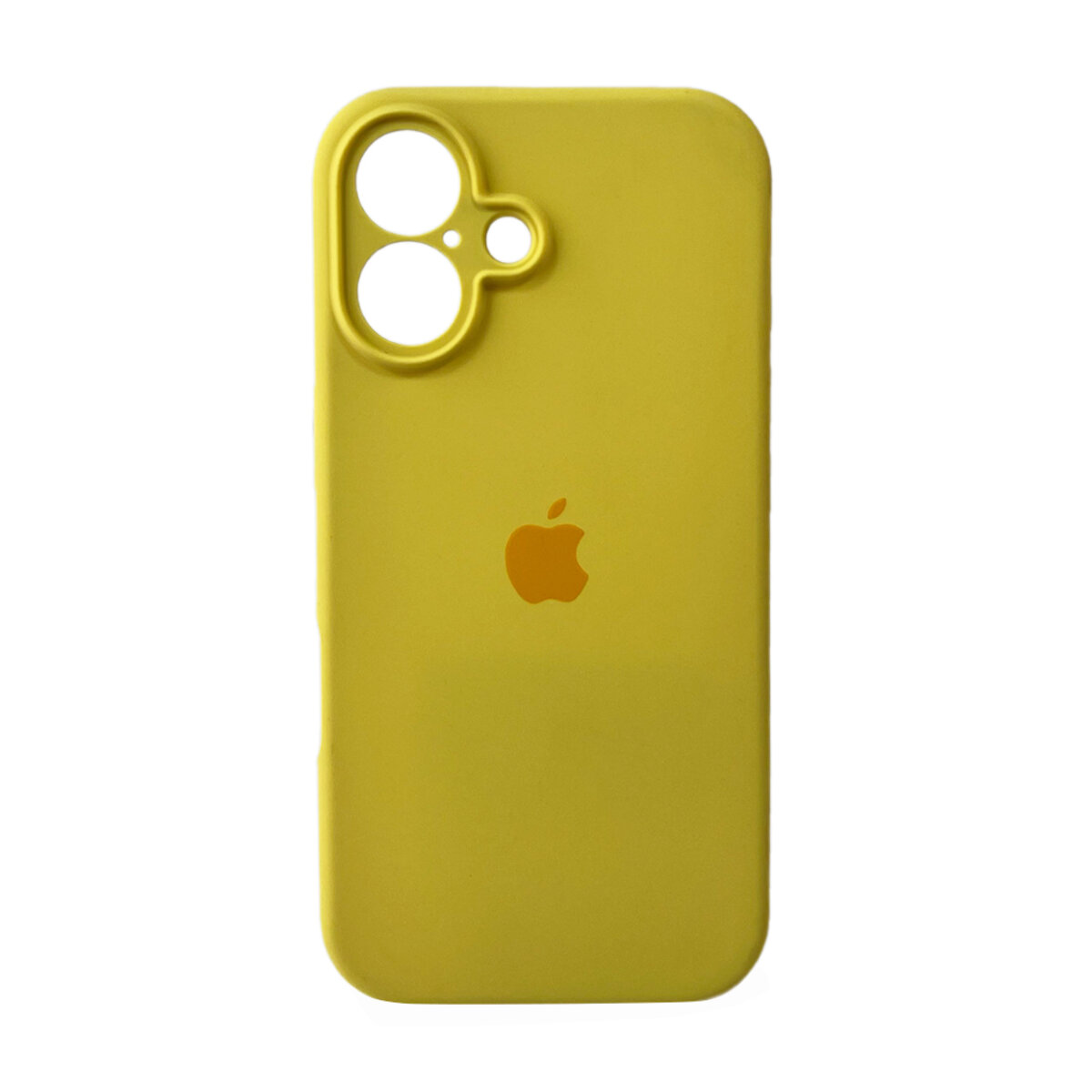 Чехол Silicone Full Case Camera Protect (AA) Apple iPhone 16 (Желтый) на картинке №2