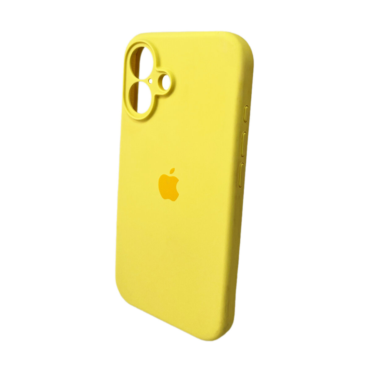 Чехол Silicone Full Case Camera Protect (AA) Apple iPhone 16 (Желтый) на картинке №4