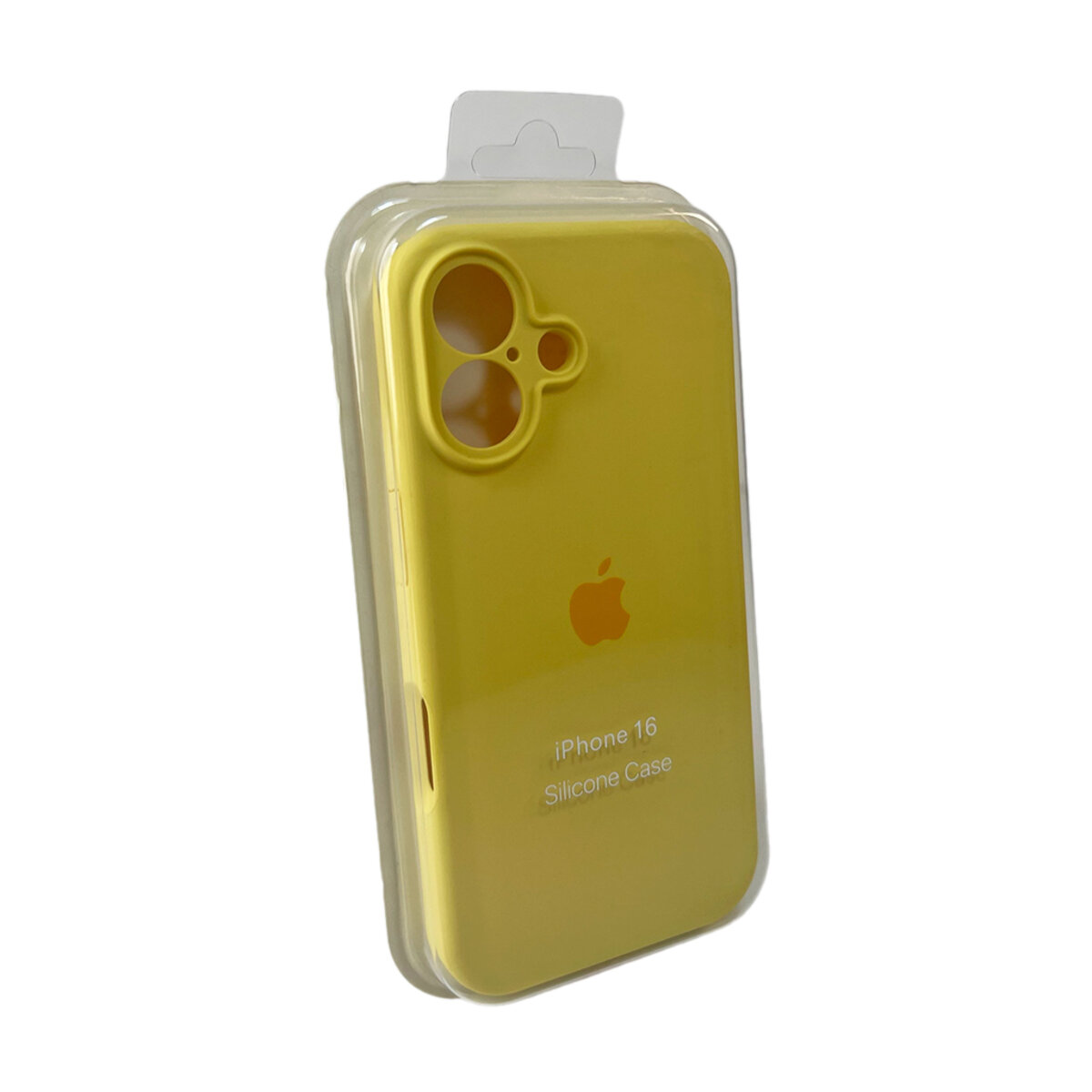 Чехол Silicone Full Case Camera Protect (AA) Apple iPhone 16 (Желтый) на картинке №1