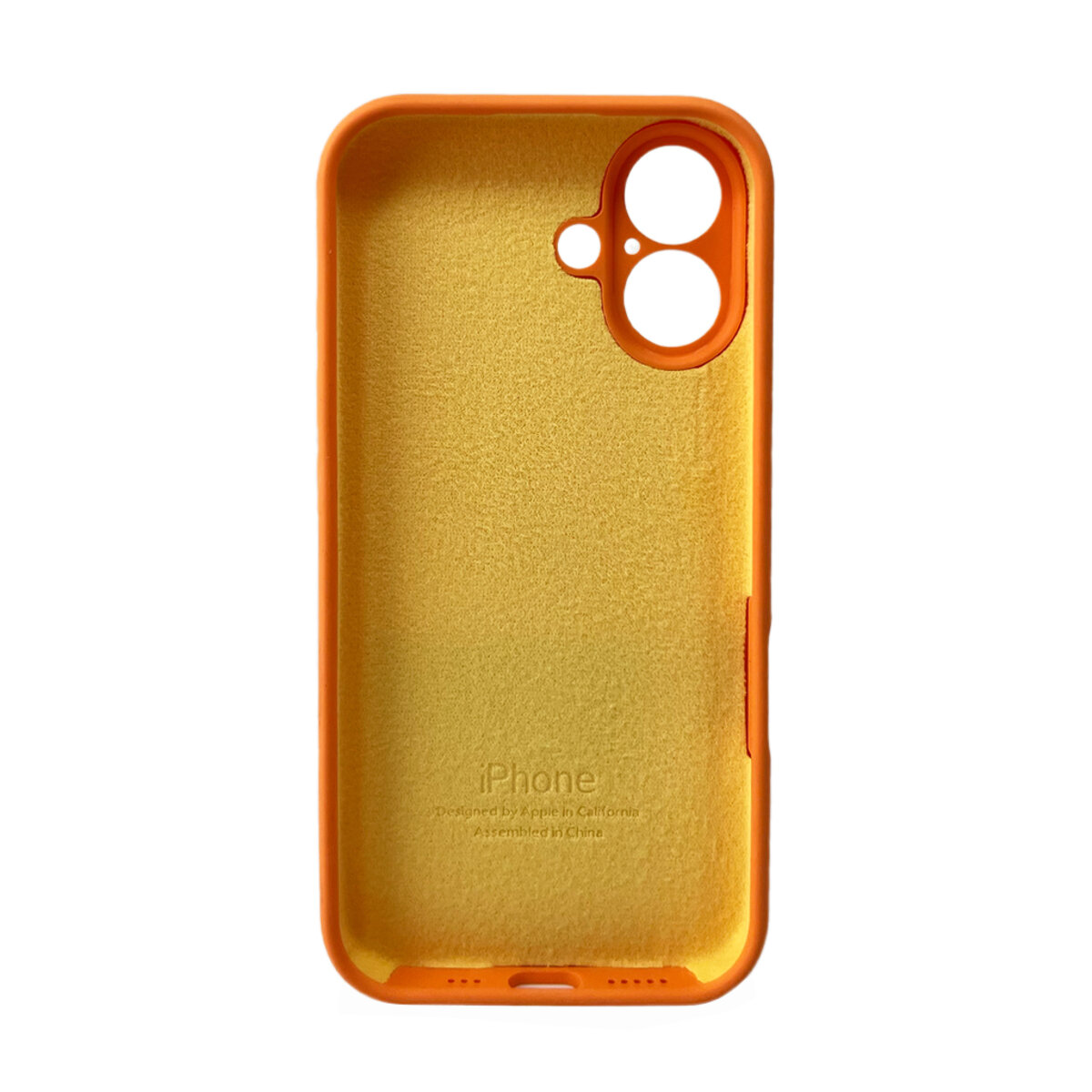 Чехол Silicone Full Case Camera Protect (AA) Apple iPhone 16 (Оранжевый) на картинке №3