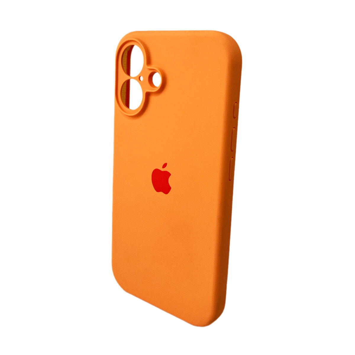 Чехол Silicone Full Case Camera Protect (AA) Apple iPhone 16 (Оранжевый) на картинке №4
