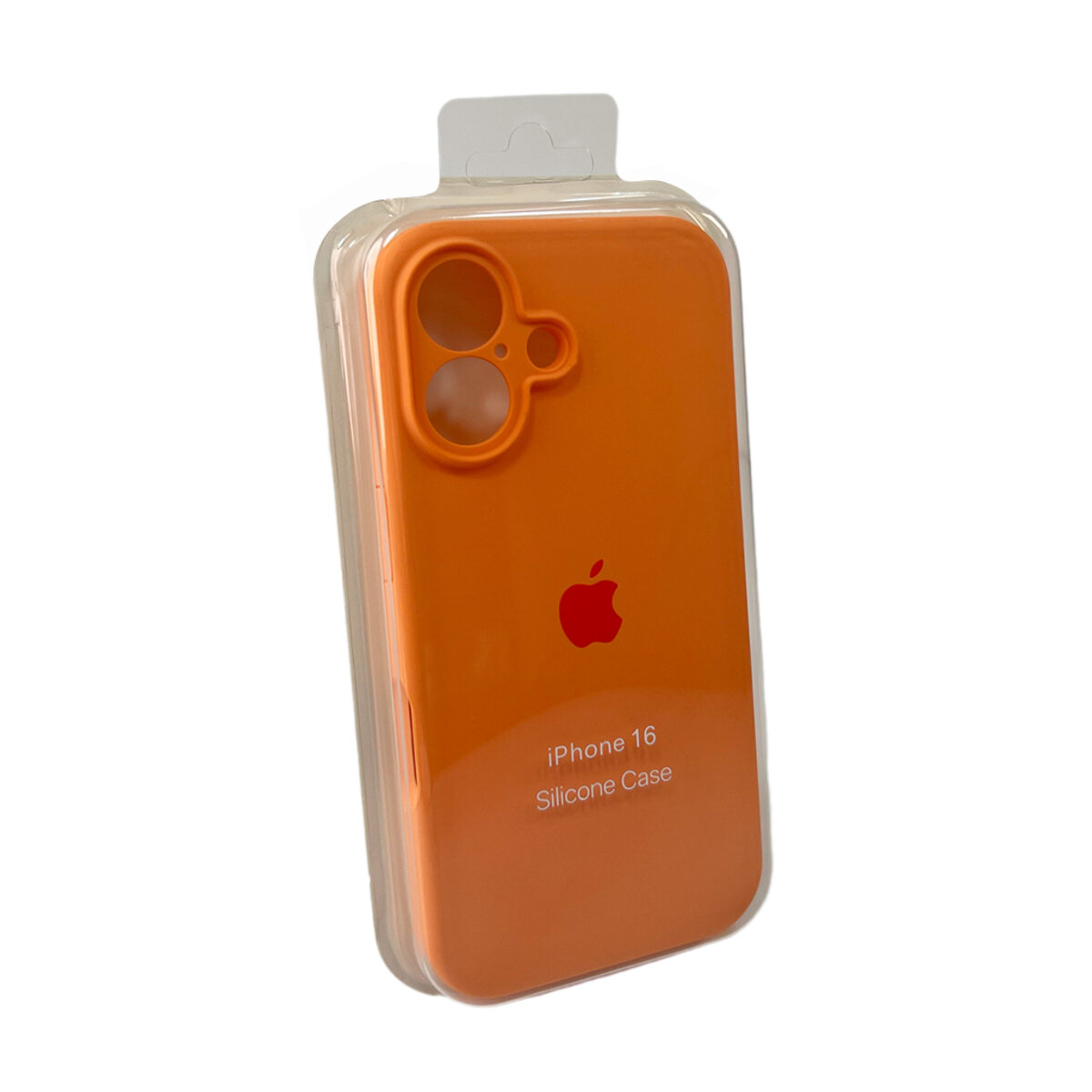 Чехол Silicone Full Case Camera Protect (AA) Apple iPhone 16 (Оранжевый) на картинке №1