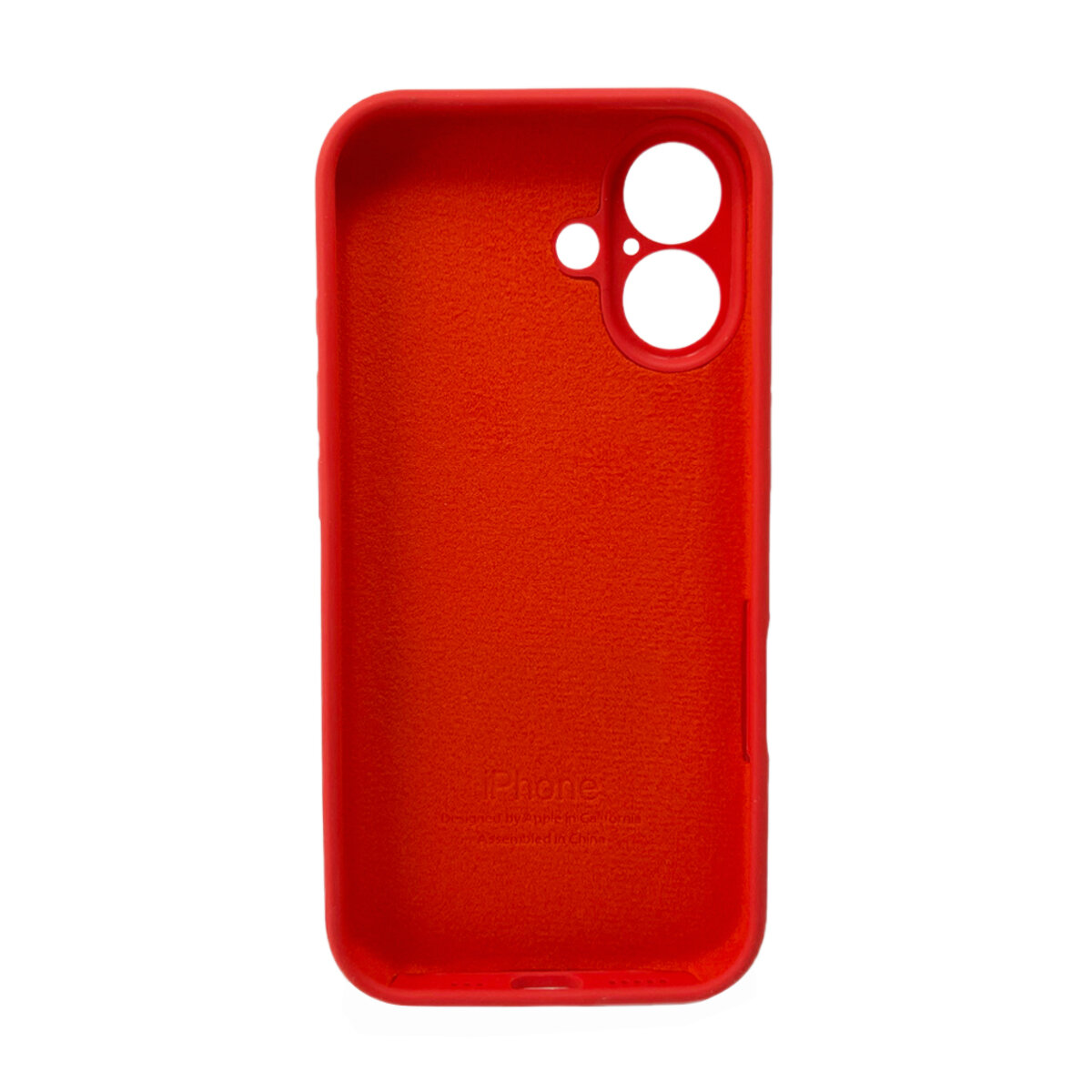 Чехол Silicone Full Case Camera Protect (AA) Apple iPhone 16 (Ягодно-красный) на картинке №3