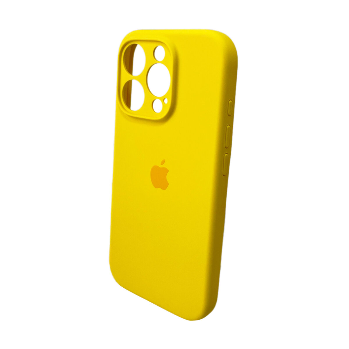 Чехол Silicone Full Case Camera Protect (AA) Apple iPhone 16 Pro (Желтый) на картинке №4
