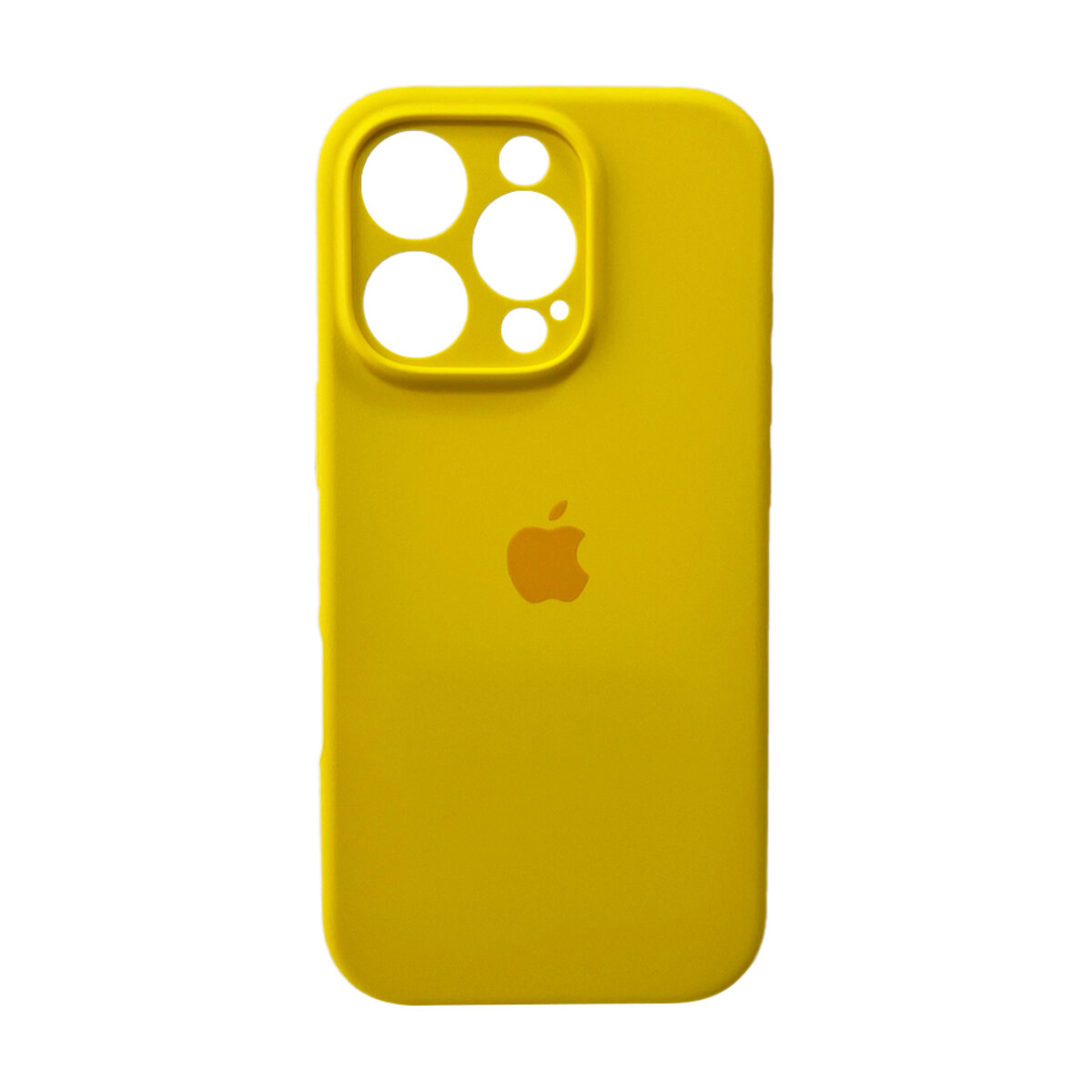 Чехол Silicone Full Case Camera Protect (AA) Apple iPhone 16 Pro (Желтый) на картинке №2