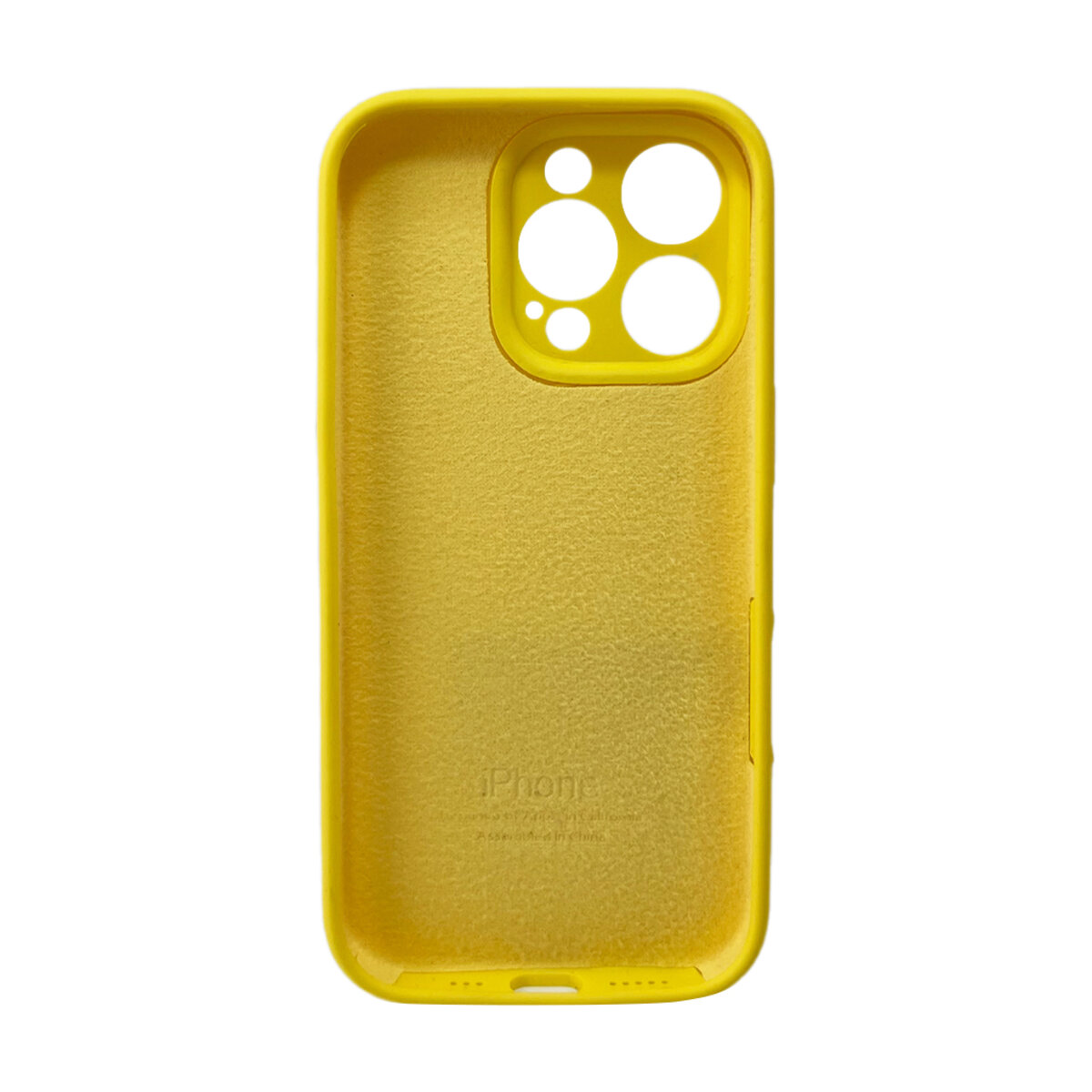Чехол Silicone Full Case Camera Protect (AA) Apple iPhone 16 Pro (Желтый) на картинке №3