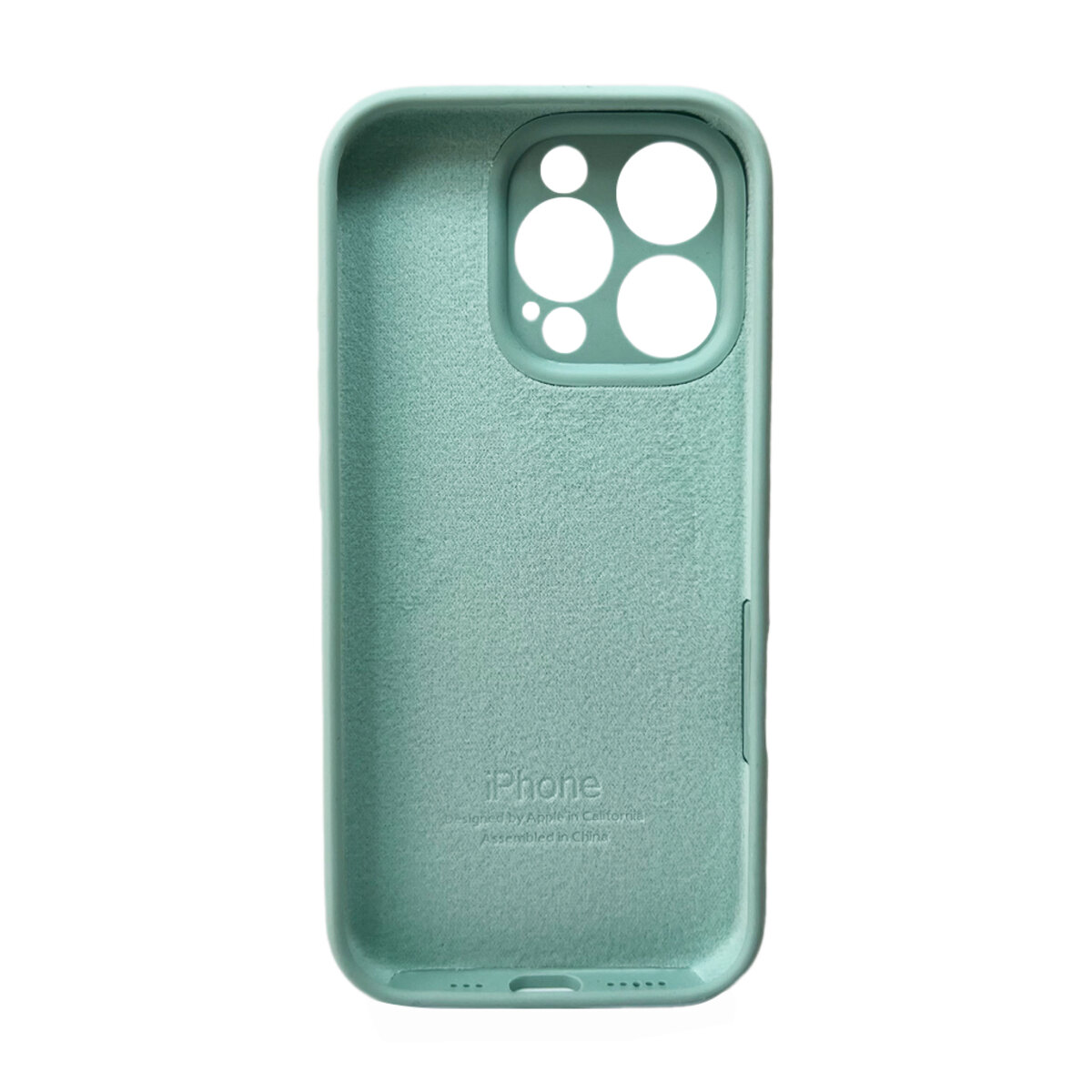 Чехол Silicone Full Case Camera Protect (AA) Apple iPhone 16 Pro (Голубой) на картинке №3