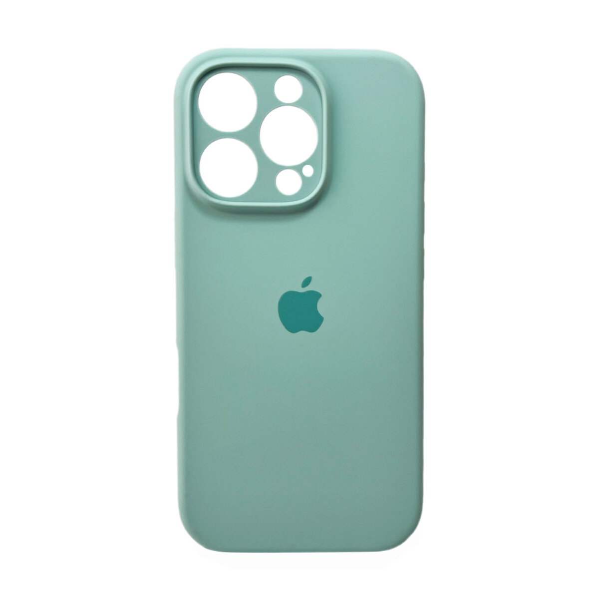 Чехол Silicone Full Case Camera Protect (AA) Apple iPhone 16 Pro (Голубой) на картинке №2