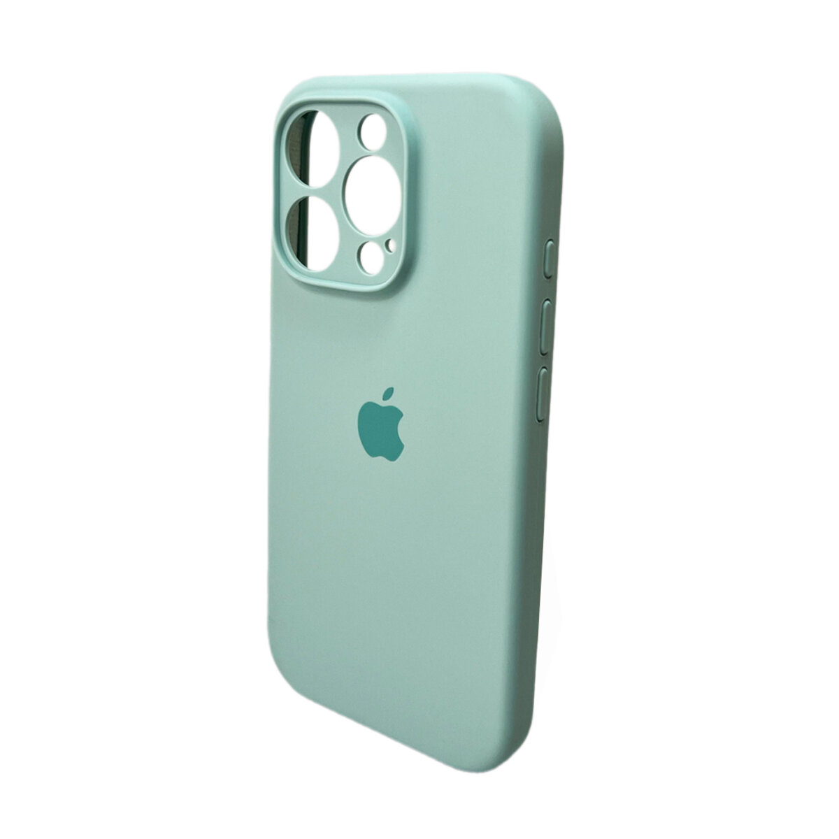Чехол Silicone Full Case Camera Protect (AA) Apple iPhone 16 Pro (Голубой) на картинке №4