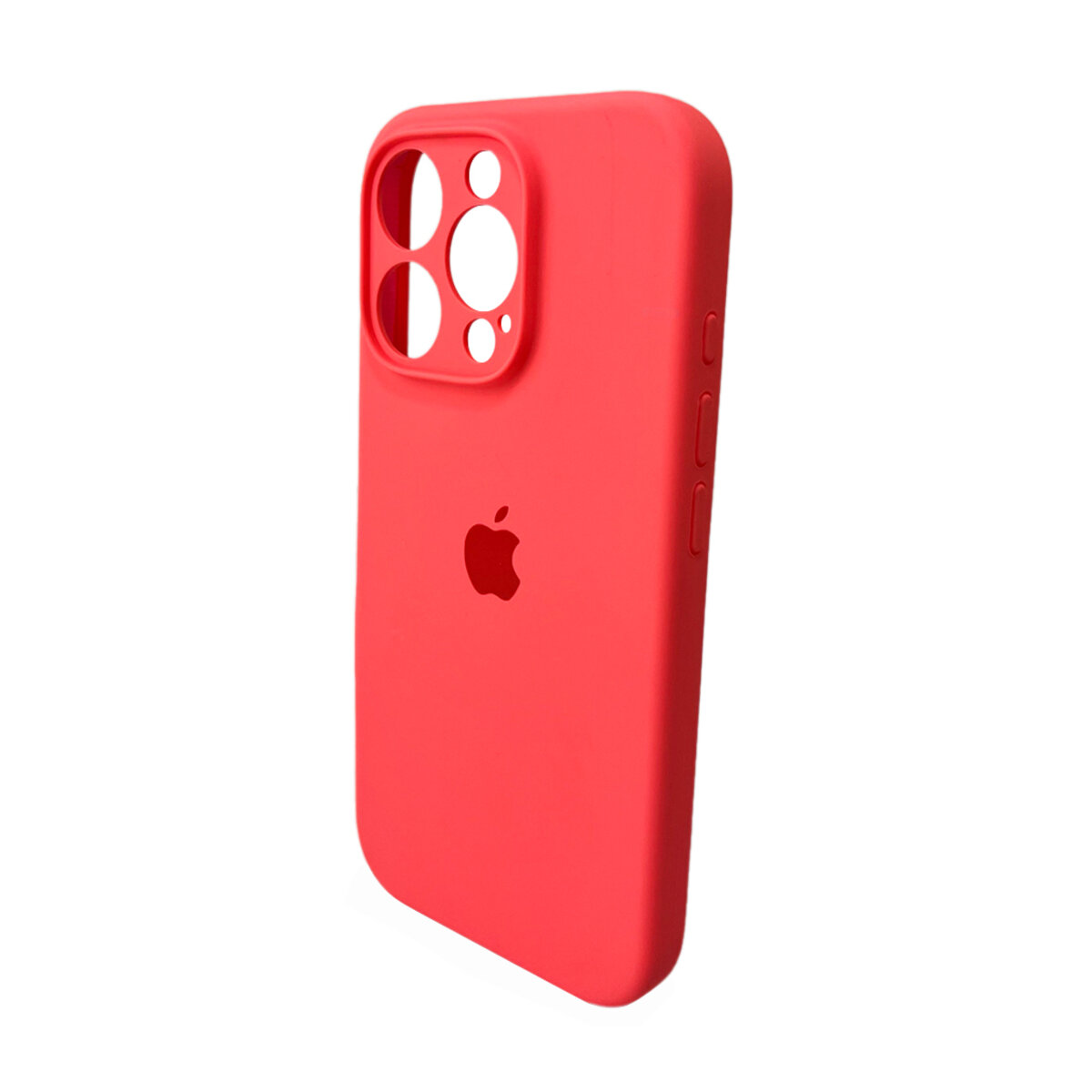 Чехол Silicone Full Case Camera Protect (AA) Apple iPhone 16 Pro (Розово-оранжевый) на картинке №4