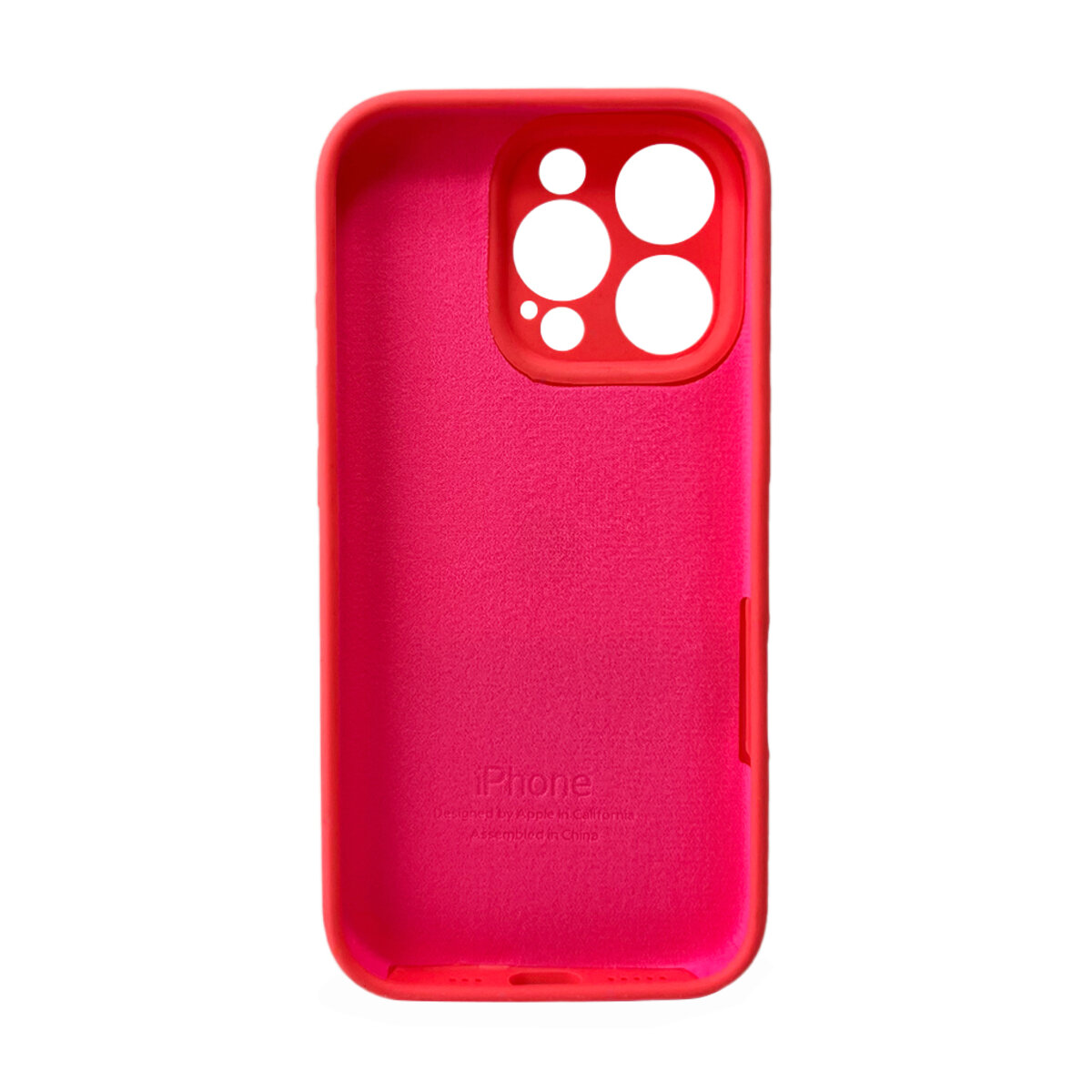 Чехол Silicone Full Case Camera Protect (AA) Apple iPhone 16 Pro (Розово-оранжевый) на картинке №3