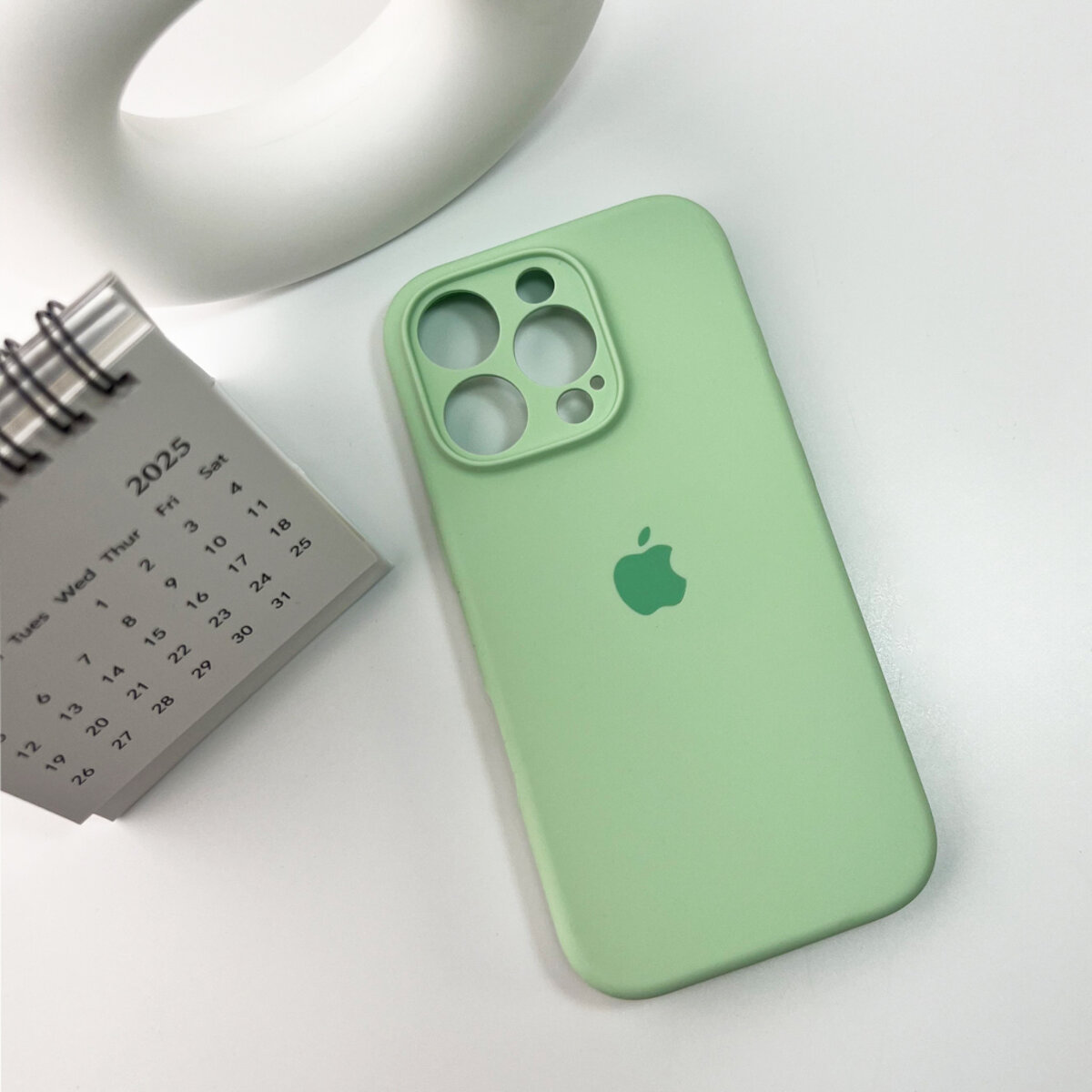 Чехол Silicone Full Case Camera Protect (AA) Apple iPhone 16 Pro (Зелёный) на картинке №6
