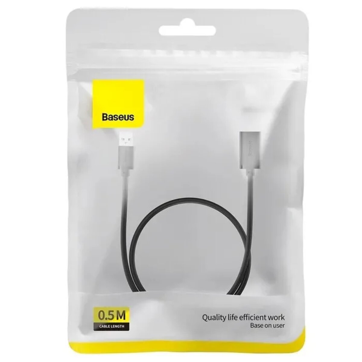 Кабель-подовжувач Baseus AirJoy Series USB2.0 Extension Cable 0.5m Cluster Black (B00631100111-00) Фотографія №6 Кабель-подовжувач Baseus AirJoy Series USB2.0 Extension Cable 0.5m Cluster Black (B00631100111-00) на малюнкі №6