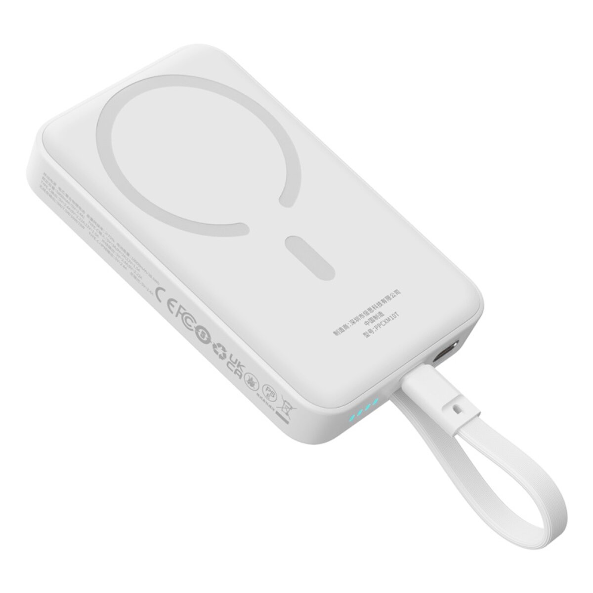 Зовнішній акумулятор Baseus Magnetic Mini Wireless Fast Charge Power Bank Type-C Edition  10000mAh 30W Stellar White на малюнкі №6