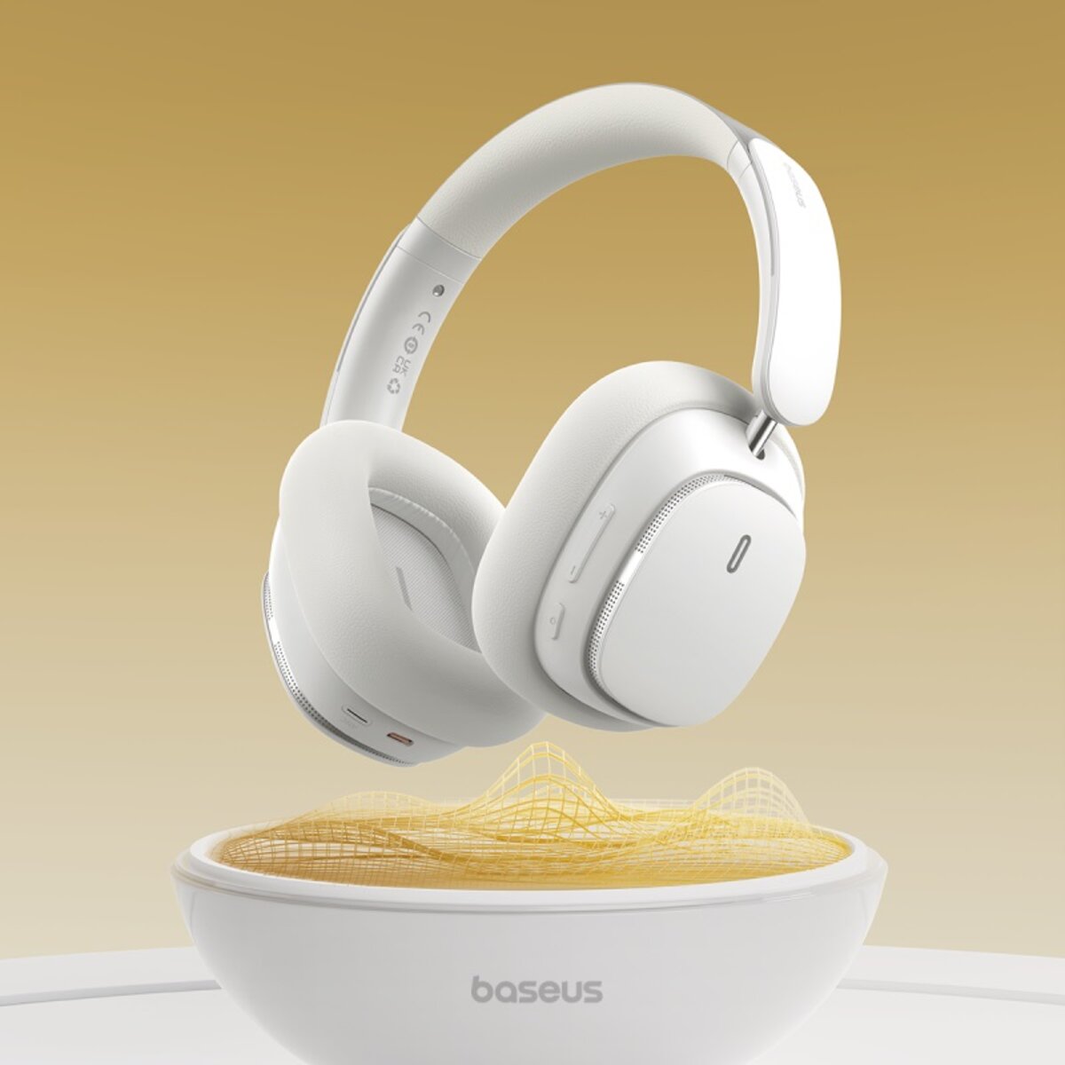 Бездротові навушники Baseus Bowie H1 Pro Noise-Cancellation Wireless Headphones Moon White на малюнкі №8