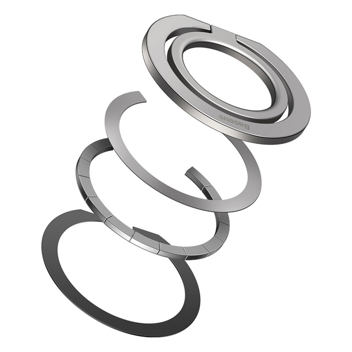 Підставка для мобільного  Baseus Halo Series Foldable Metal Ring Stand（Single-ring）Silver на картинке №7
