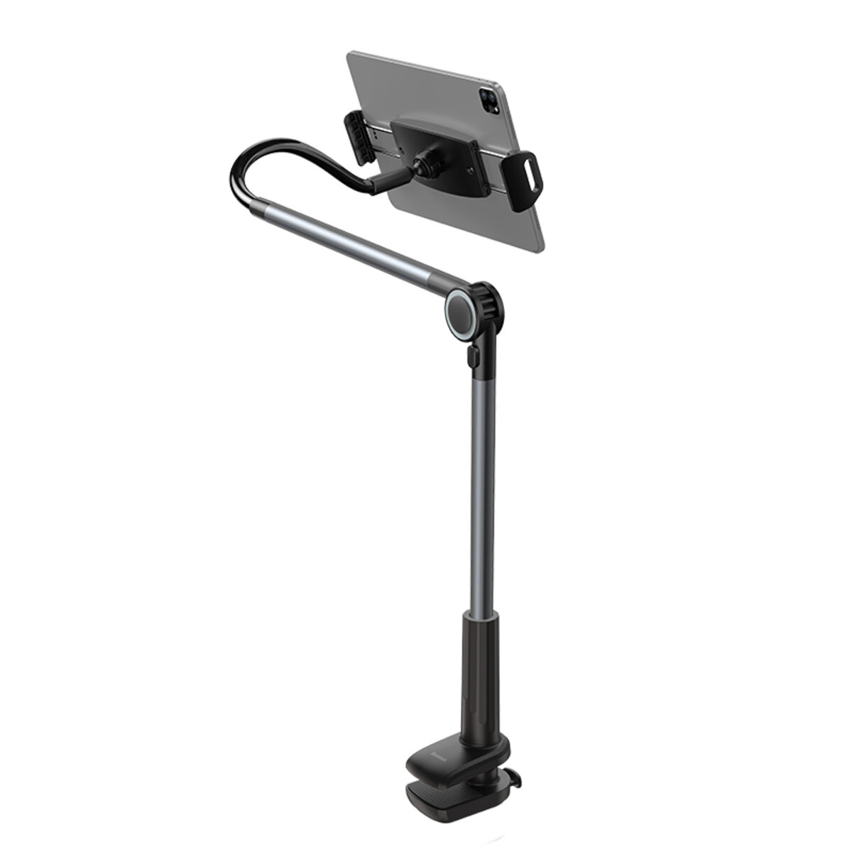 Підставка для ноутбука Baseus Otaku life rotary adjustment lazy holder Pro（Applicable for phone/ ipad) gray на картинке №4