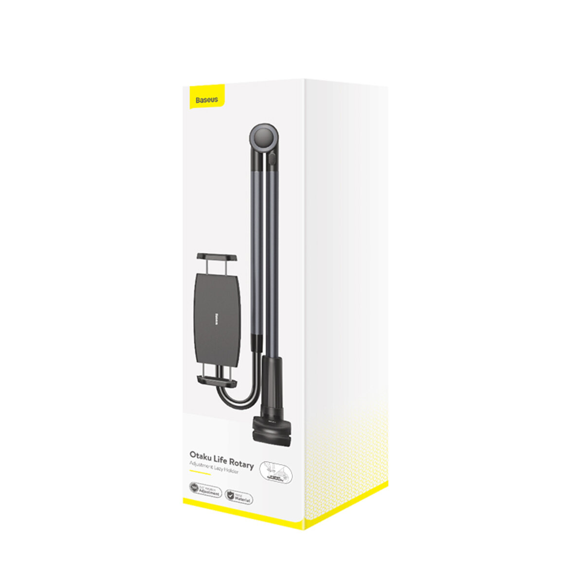Підставка для ноутбука Baseus Otaku life rotary adjustment lazy holder Pro（Applicable for phone/ ipad) gray на картинке №2