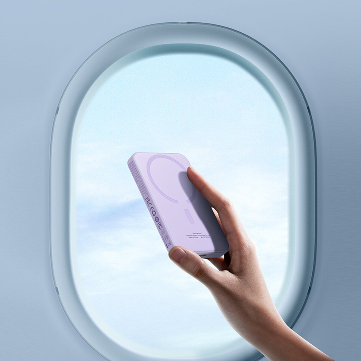 Зовнішній акумулятор Baseus Magnetic Mini Wireless Fast Charge Power Bank 5000mAh 20W Nebula Purple на малюнкі №8