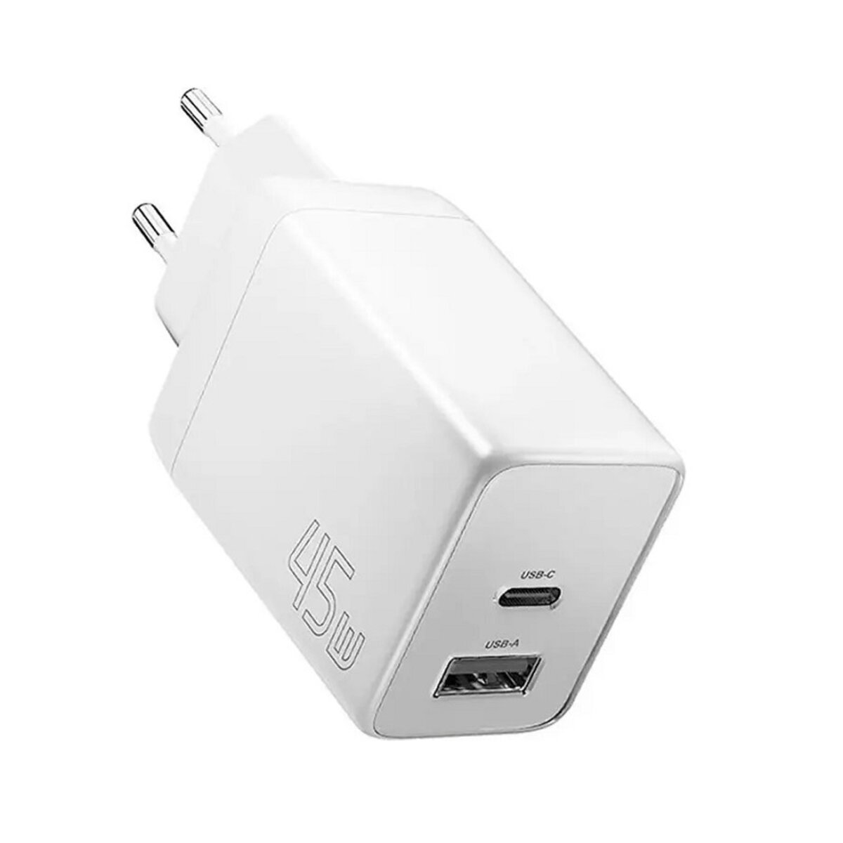 Мережевий зарядний пристрій ESSAGER ECT45W Gan 1USB 1T-C 45W white (ECT45W-LJB02-Z) Фотографія №1 Мережевий зарядний пристрій ESSAGER ECT45W Gan 1USB 1T-C 45W white (ECT45W-LJB02-Z) на малюнкі №1
