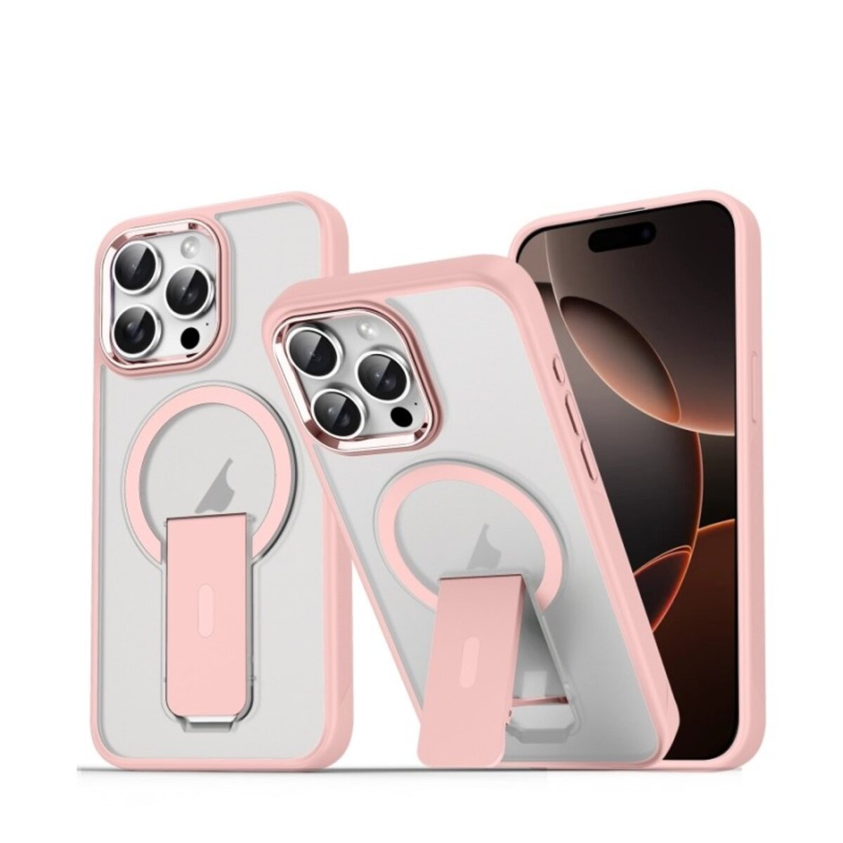 Чохол для смартфона Cosmic Magnetic Stand for Apple iPhone 16 Pro Max Pink (MagStand16PMPink) Фотографія №1 Чохол для смартфона Cosmic Magnetic Stand for Apple iPhone 16 Pro Max Pink (MagStand16PMPink) на малюнкі №1