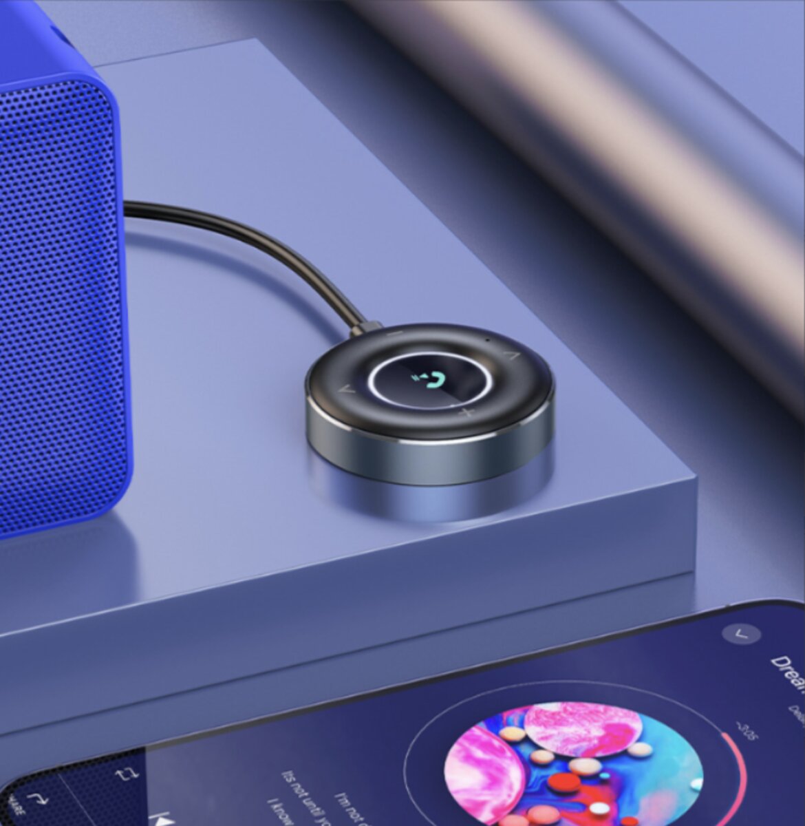 Bluetooth-ресивер BOROFONE BC58 Gamble car AUX BT receiver with cable Metal Gray (6941991113208) на картинке №5