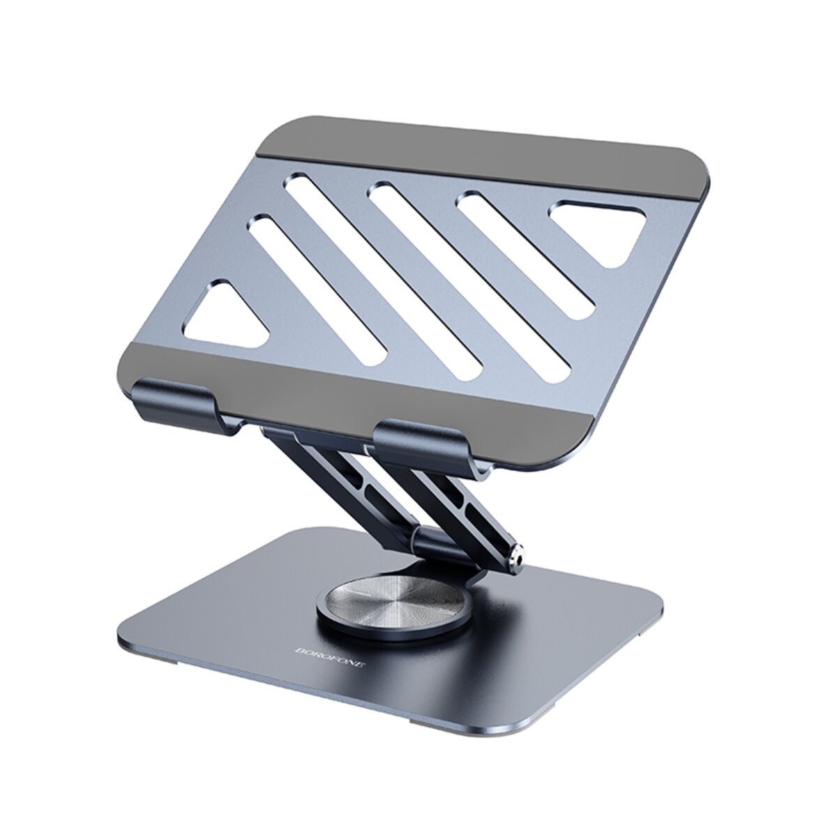 Підставка для ноутбука BOROFONE BH115 Vito metal rotating tablet holder Metal Gray Фото 1 Підставка для ноутбука BOROFONE BH115 Vito metal rotating tablet holder Metal Gray на картинке №1
