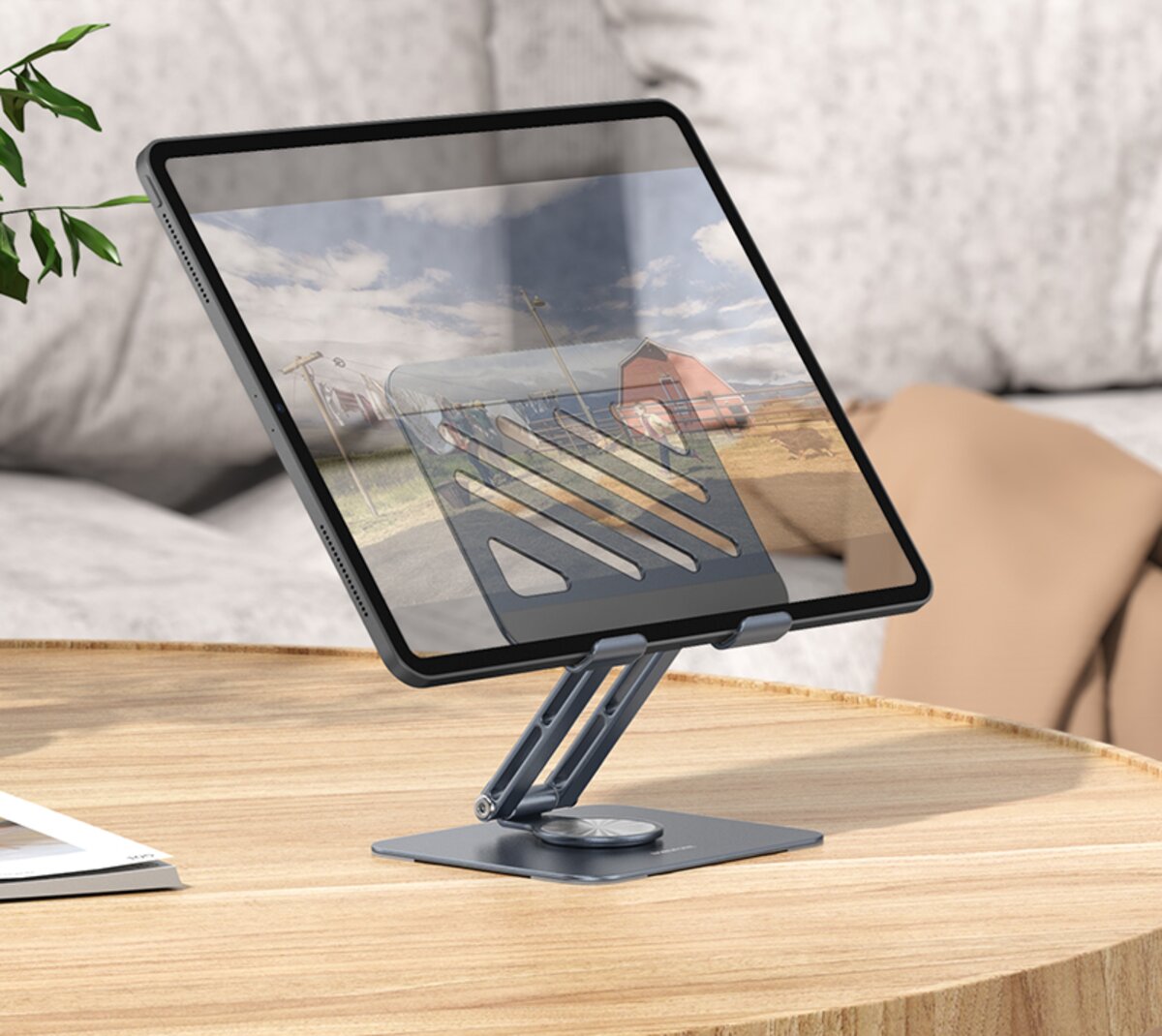 Підставка для ноутбука BOROFONE BH115 Vito metal rotating tablet holder Metal Gray Фото 8 Підставка для ноутбука BOROFONE BH115 Vito metal rotating tablet holder Metal Gray на картинке №8