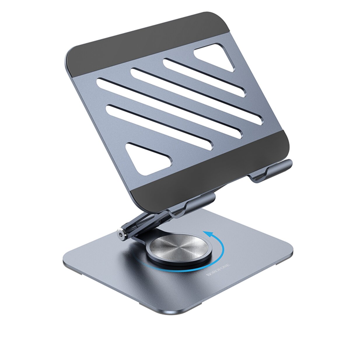 Підставка для ноутбука BOROFONE BH115 Vito metal rotating tablet holder Metal Gray Фото 2 Підставка для ноутбука BOROFONE BH115 Vito metal rotating tablet holder Metal Gray на картинке №2