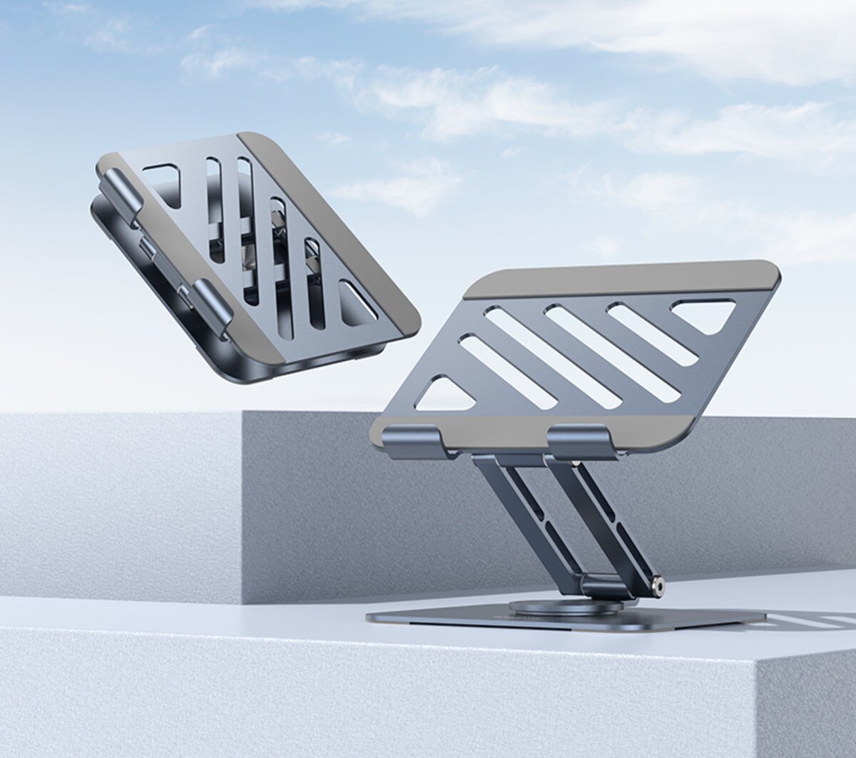 Підставка для ноутбука BOROFONE BH115 Vito metal rotating tablet holder Metal Gray Фото 7 Підставка для ноутбука BOROFONE BH115 Vito metal rotating tablet holder Metal Gray на картинке №7