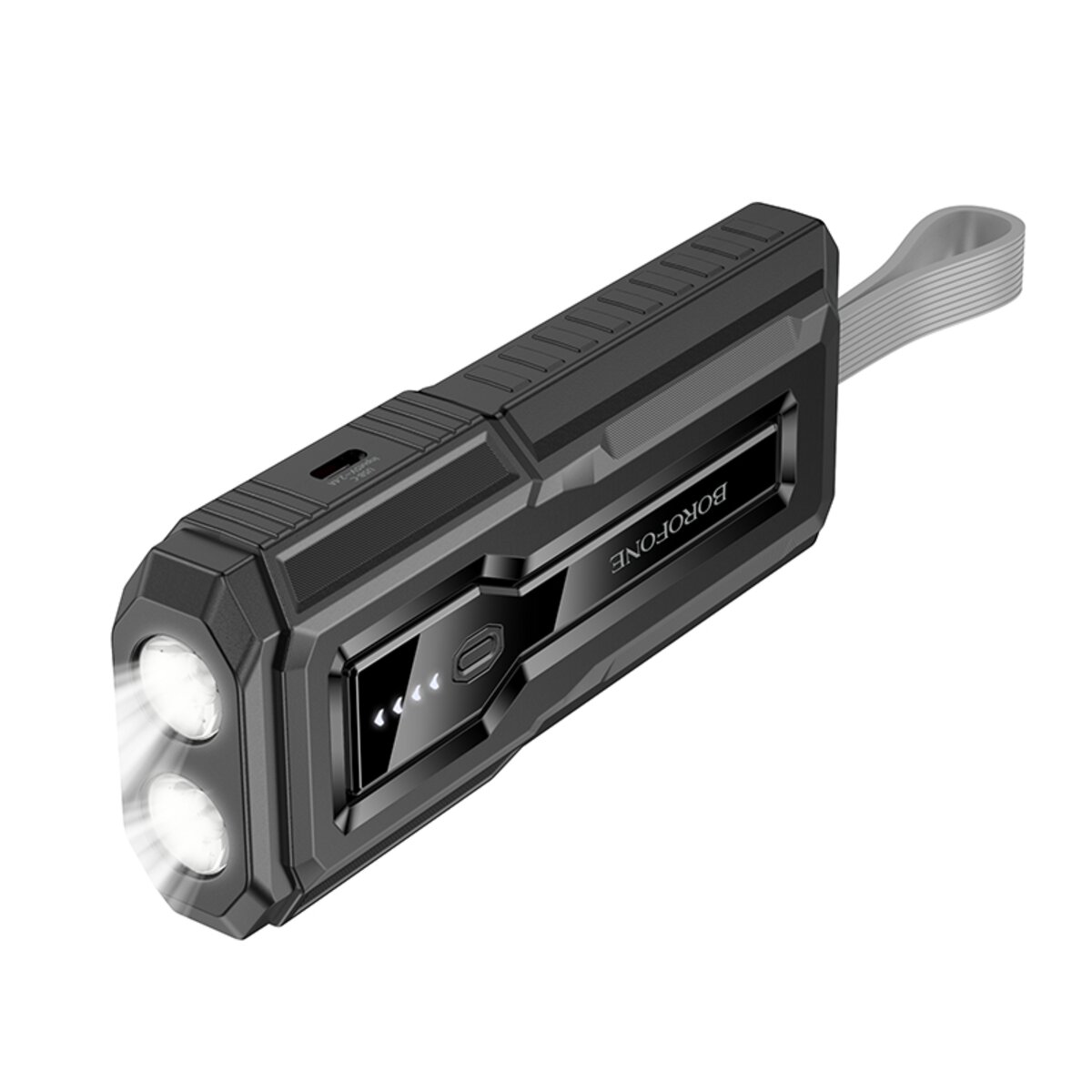 Зовнішній акумулятор BOROFONE BJ54 Graceful 22.5W+PD20W fully compatible flashlight power bank (10000mAh) Black (6941991111617) на картинке №2
