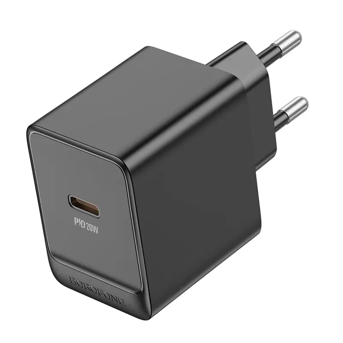 Мережевий зарядний пристрій BOROFONE BAS13A Erudite single port PD20W charger(EU) Black (6941991104855) на картинке №1