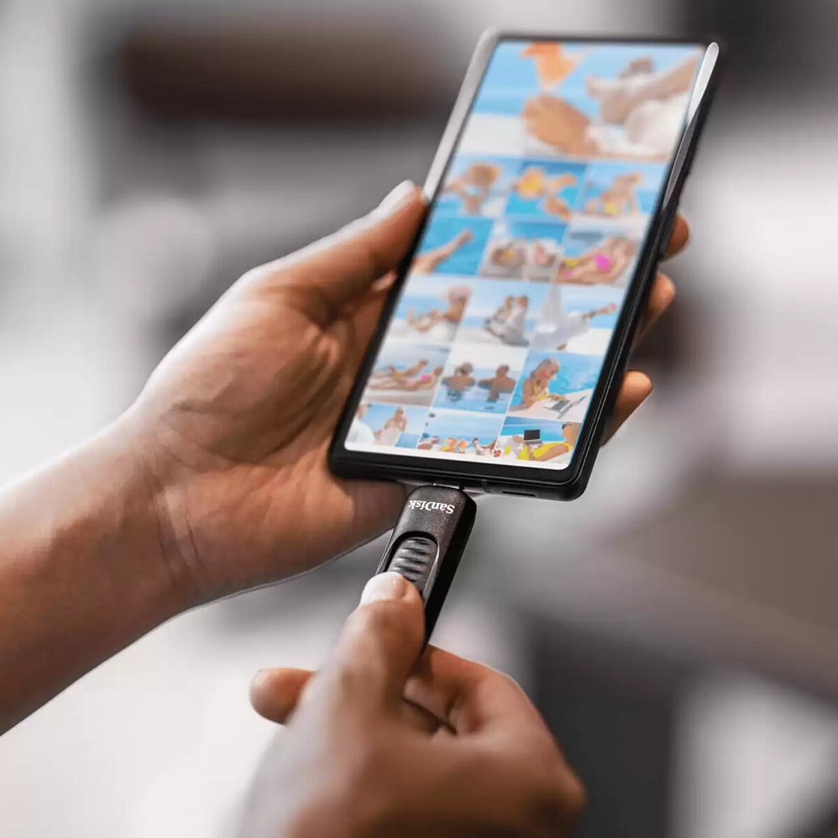 Флеш-накопичувач SanDisk USB 3.2 Gen1 Ultra Slider Type-C 64Gb (300 Mb/s) (SDCZ480-064G-G46) на картинке №5