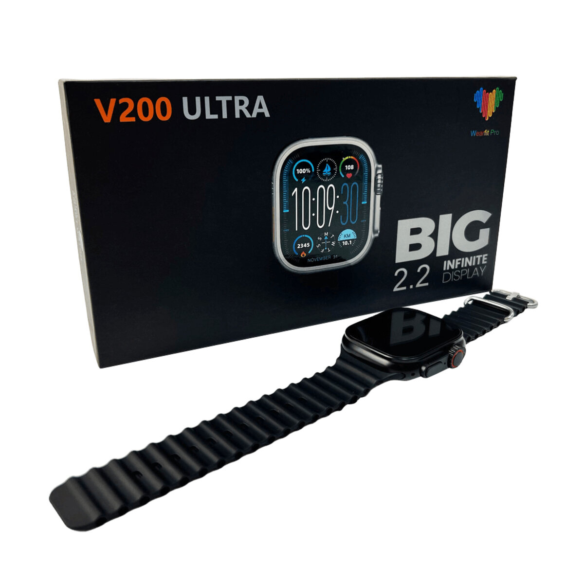 Смарт-годинник BIG V200 Ultra IP65 Black (V200UBlack) смотреть фото №2