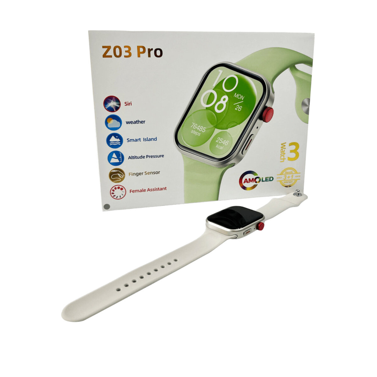 Смарт-годинник Fendior Z03 Pro IP65 Silver (Z03PSilver) Фотографія №2 Смарт-годинник Fendior Z03 Pro IP65 Silver (Z03PSilver) на малюнкі №2