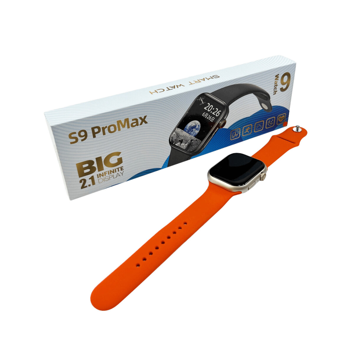 Смарт-годинник BIG S9 Pro Max IP65 Orange (BIGS9POrange) на картинке №4