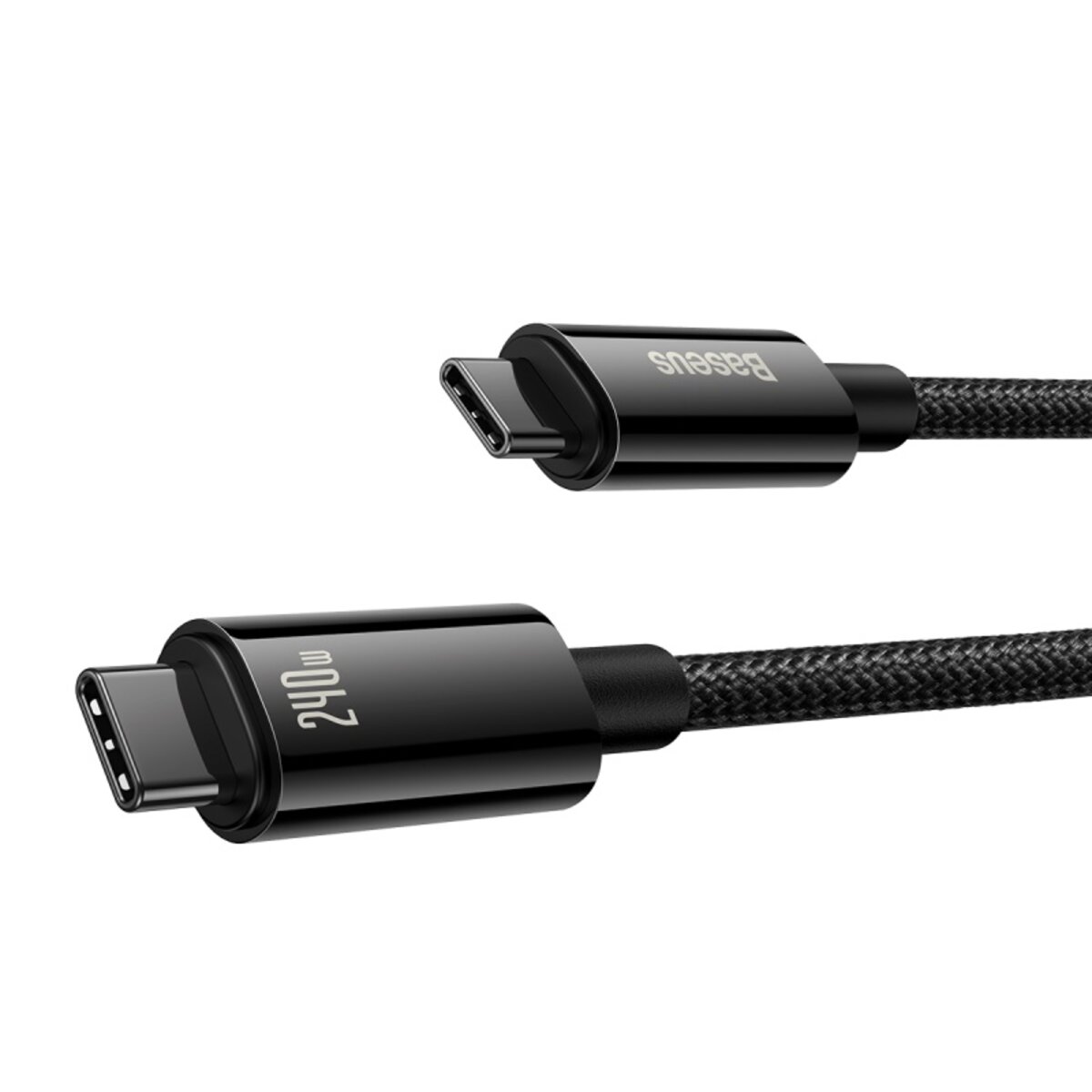 Кабель Baseus Tungsten Gold Fast Charging Data Cable Type-C to Type-C 240W 3m Black Фотографія №3 Кабель Baseus Tungsten Gold Fast Charging Data Cable Type-C to Type-C 240W 3m Black на малюнкі №3