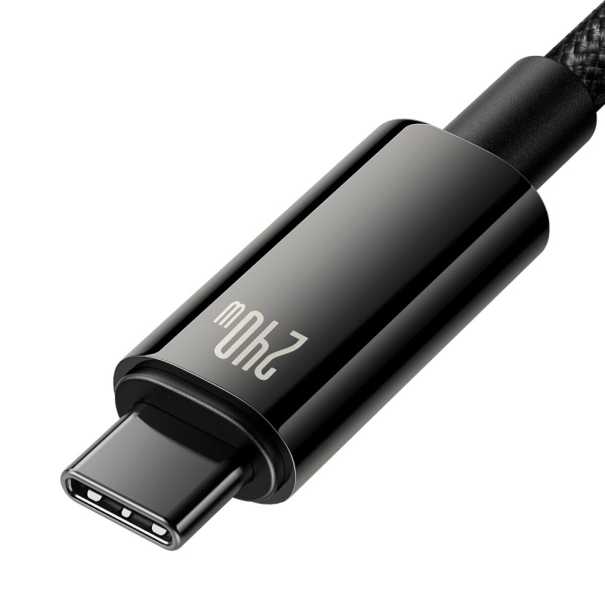 Кабель Baseus Tungsten Gold Fast Charging Data Cable Type-C to Type-C 240W 3m Black Фотографія №6 Кабель Baseus Tungsten Gold Fast Charging Data Cable Type-C to Type-C 240W 3m Black на малюнкі №6