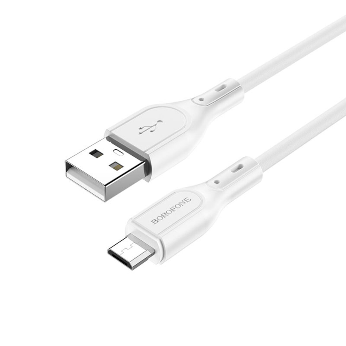 Кабель BOROFONE BX66 Wide way silicone charging data cable for Micro White (6974443382433) Фотографія №1 Кабель BOROFONE BX66 Wide way silicone charging data cable for Micro White (6974443382433) на малюнкі №1