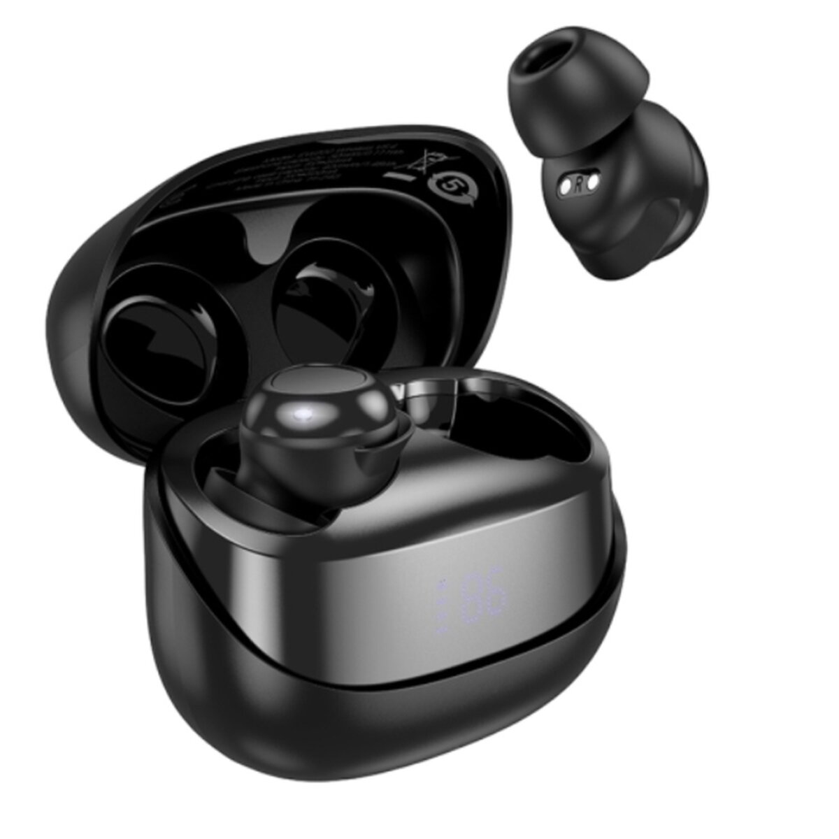 Бездротові навушники HOCO EW200 Elegant true wireless sleep BT headset Black на малюнкі №1