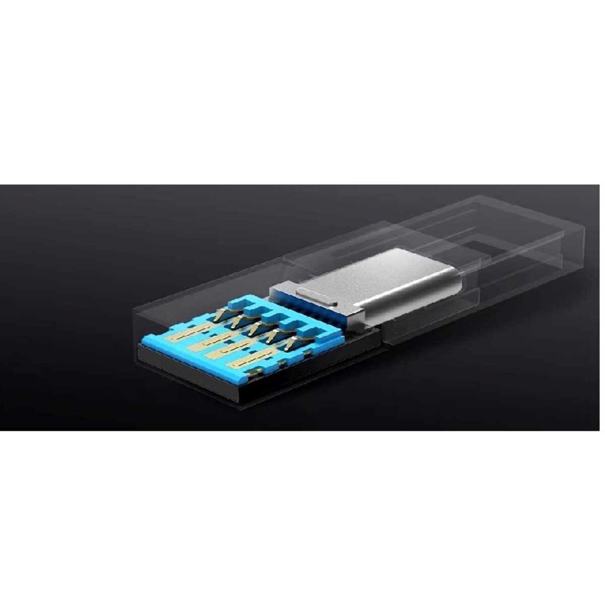 USB флеш-накопичувач Xiaomi Mi Dual Interface Metal U Drive 64GB USB-A + USB-C 3.2 Gen 1 Silver (BHR8810GL) на картинке №5